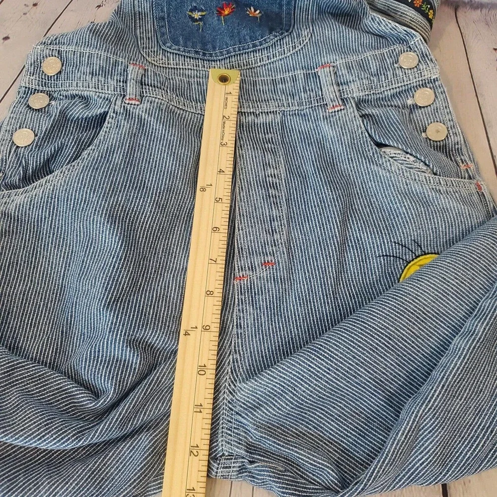 Vintage 1998 Looney Tunes Tweety Bird Denim Overalls Girls Size 10 Bibs‎ (30X21)